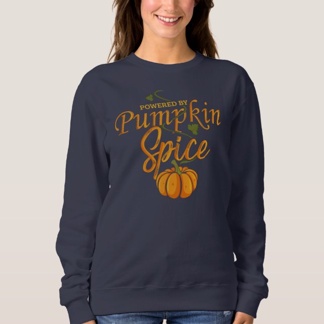 Drivs av Pumpkin Spice Funny Fall Gag T Shirt (Framsida)