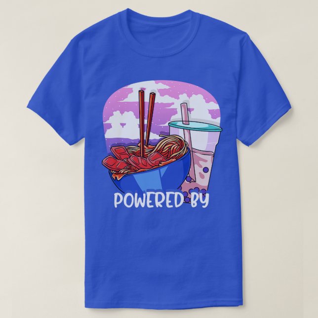 Drivs av Ramen Boba Tea Kawaii T Shirt (Design framsida)