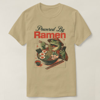 Drivs Av Ramen Groda Telefon Rullande Roliga Nudla T Shirt
