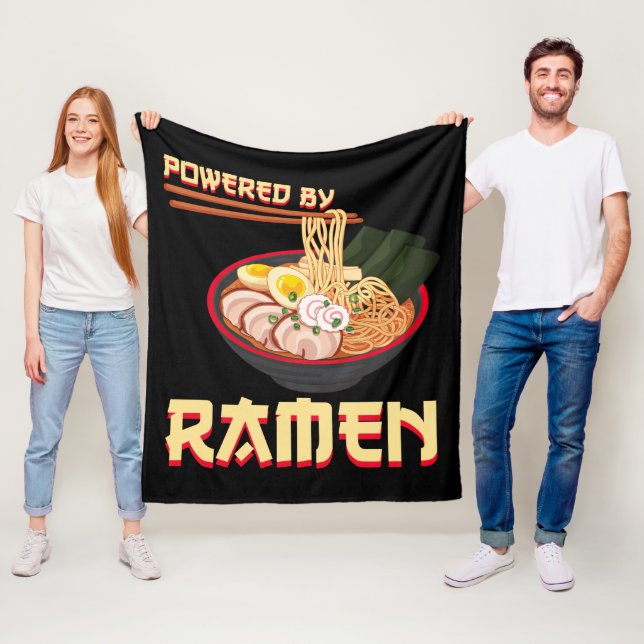 Drivs av Ramen Japanska Anime Noodles Fleecefilt (På plats)