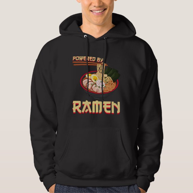 Drivs av Ramen Japanska Anime Noodles Hoodie (Framsida)