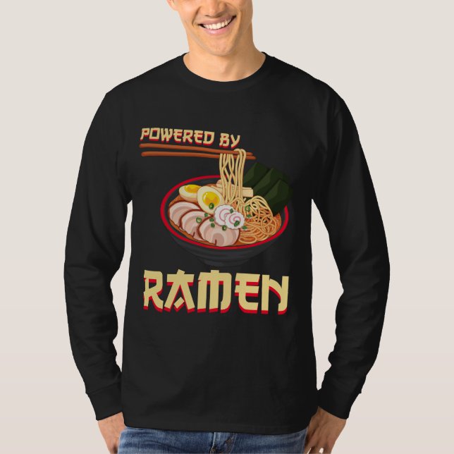 Drivs av Ramen Japanska Anime Noodles T Shirt (Framsida)