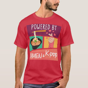 Drivs av Ramen & K-pop Asia Korea Music Mode T Shirt