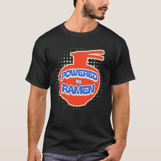 Drivs av Ramen Kul Retro Röd Japansk Ramen Nudel T Shirt
