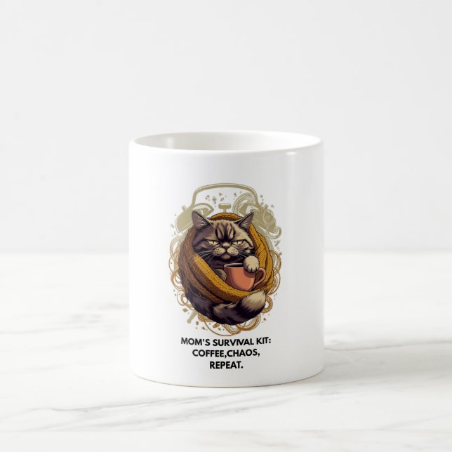 Drivs av Sarcasm Katt Tröja | 3 Timmars Sömn Rolig Kaffemugg (Center)