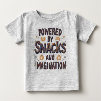 Drivs av Snacks Fantasi Roligt Mat Citat Typ T Shirt