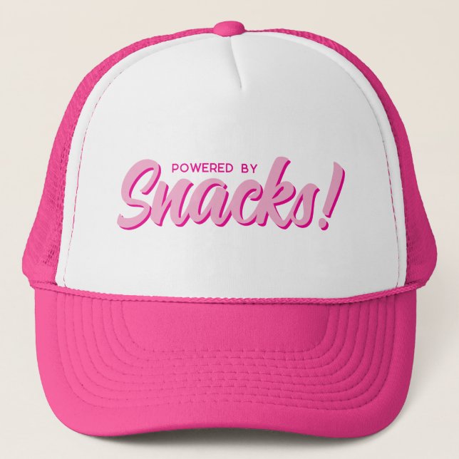Drivs Av Snacks, Roligt Rosa Keps (Framsida)