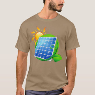 Drivs av solpaneler 2 t shirt