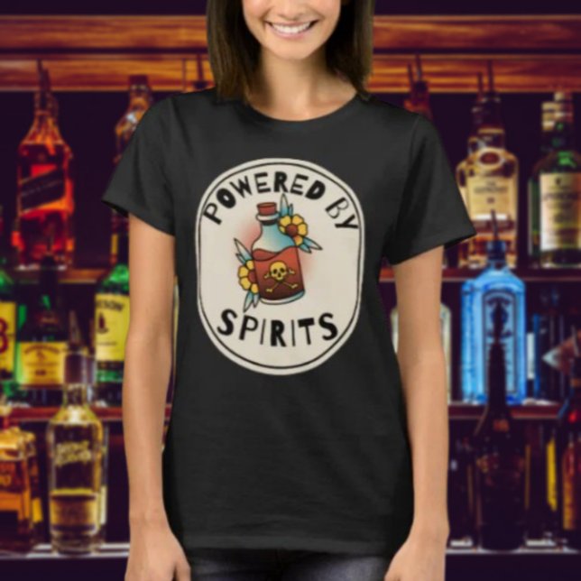 Drivs av Sprit Skull Flaska T Shirt (Skapare uppladdad)