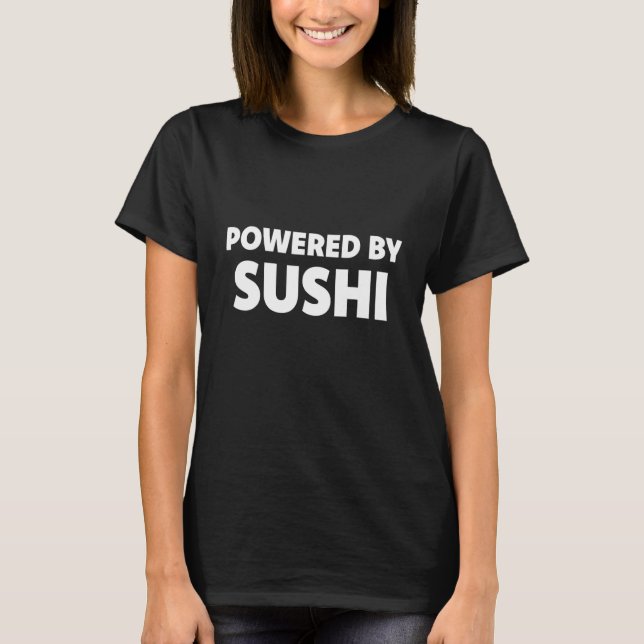 Drivs av Sushi Japan National Dish T Shirt (Framsida)
