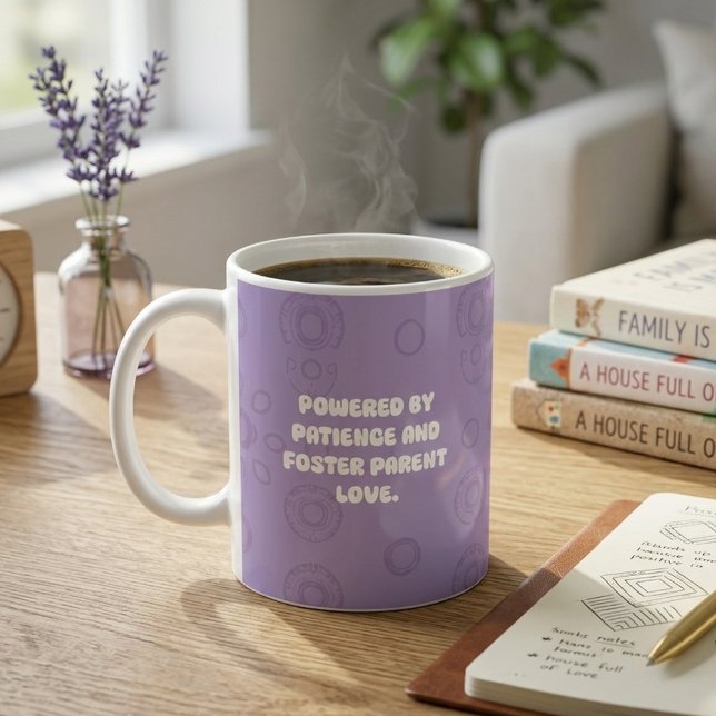Drivs Av Tålamod Och Fosterförälders Kärlek Design Kaffemugg (Skapare uppladdad)