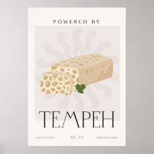 Drivs av Tempeh Växtbaserad Köksdekor Poster