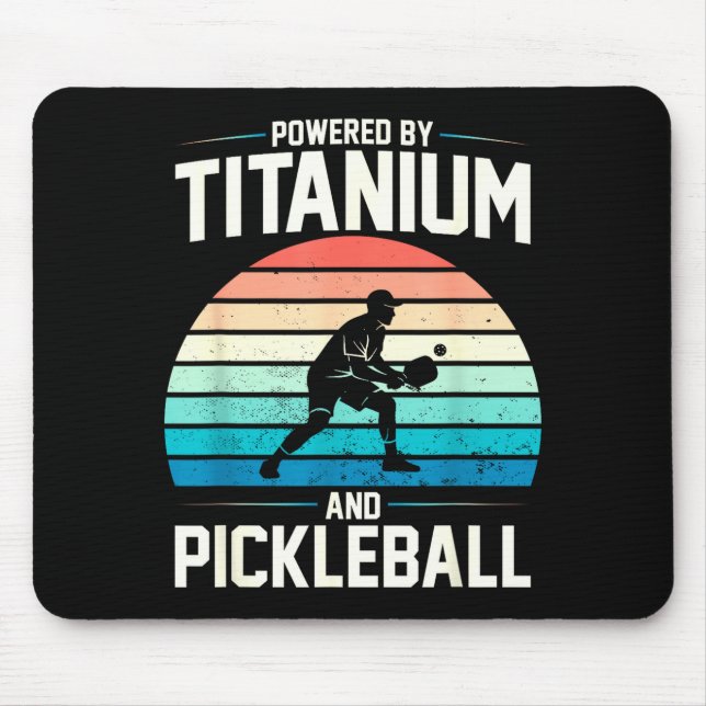 Drivs av titan pickleball rolig knä höft musmatta (Framsidan)