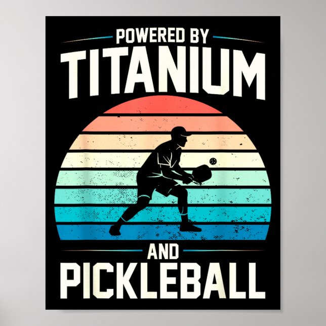 Drivs av titan pickleball rolig knä höft poster (Framsidan)