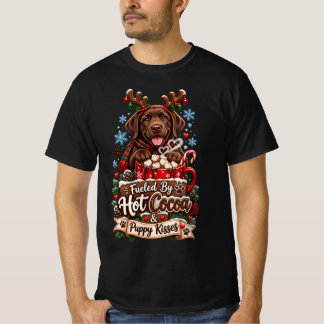 Drivs Av Varm Choklad Och Valpkysser Chocolate Lab T Shirt