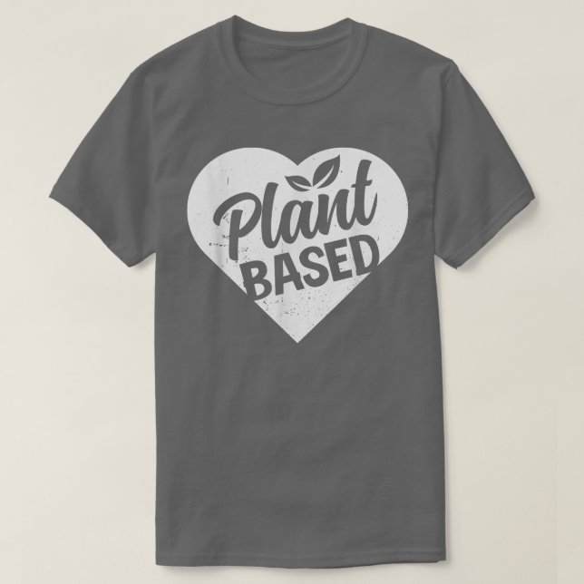Drivs av växtbaserat Diet Vegan Life Funny VIT T Shirt (Design framsida)