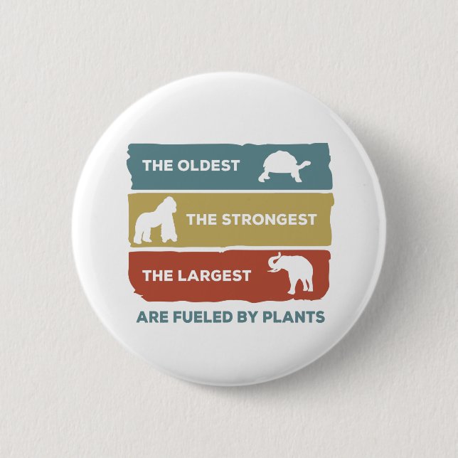 Drivs av växter, Vegan Animals, bränsle Knapp (Framsida)