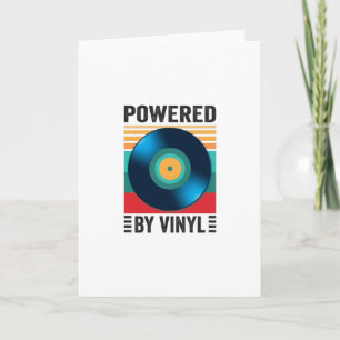 Drivs av vinylmusik skiva retro vintage kort