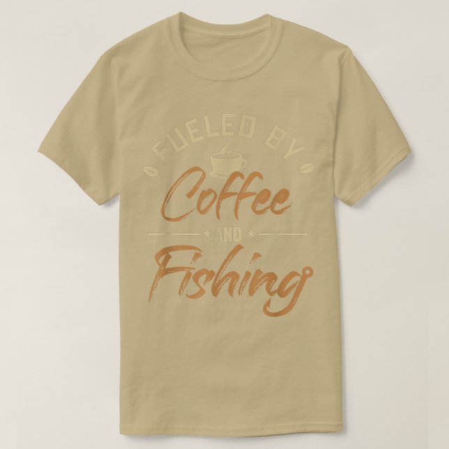Drivs med kaffe och fiske med djuphavsisolja t shirt (Design framsida)
