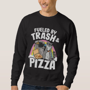 Drivs Med Skräp Och Pizza Tvättbjörn 2 Lång Ärmad Tröja