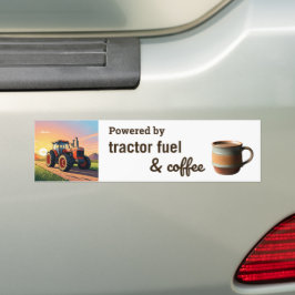 Drivs Med Traktordiesel Kaffemugga Jordbrukshumor Bildekal