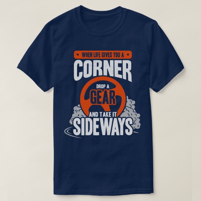 Drivtävlingsdrivmedel för Tävling-körkort T Shirt (Design framsida)