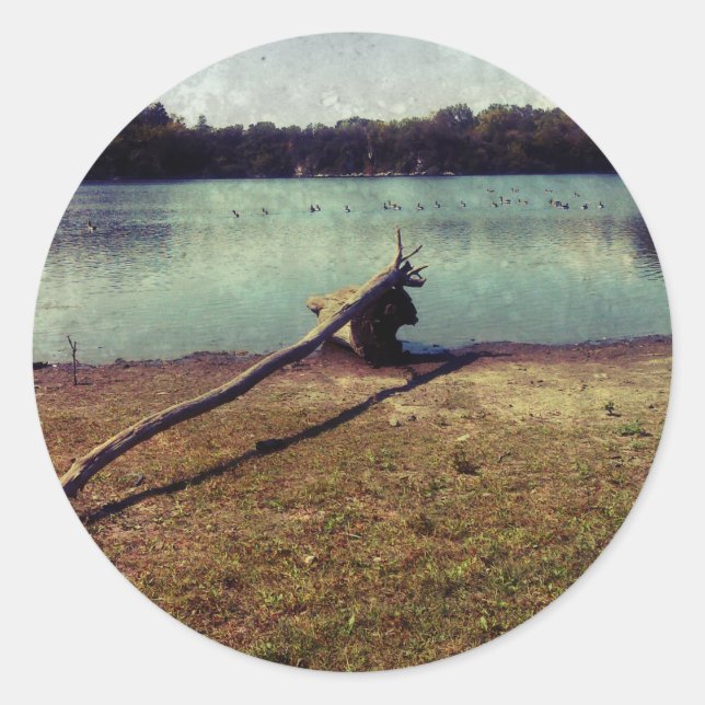 Drivträ Runt Klistermärke (Framsida)