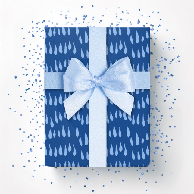 Drizzle Dot i blå indigo Presentpapper (Skapare uppladdad)