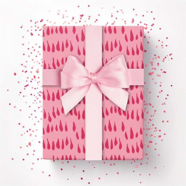 Drizzle Dot i ljust rosa Presentpapper (Skapare uppladdad)