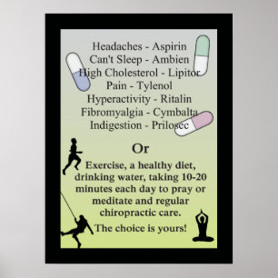 Droger eller naturlig Chiropracticomsorg Poster