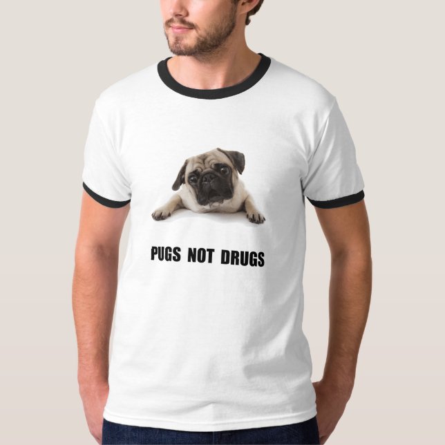 Droger för mops inte t-shirt (Framsida)