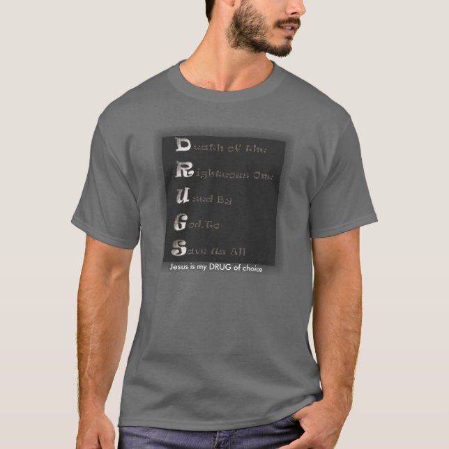 DROGER Jesus är min DROG av primat Tee (Framsida)