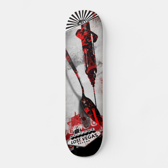 Droger - vapen - GÅR UT borttappada Vegas Augusti Skateboard Bräda 20,5 Cm (Framsida)