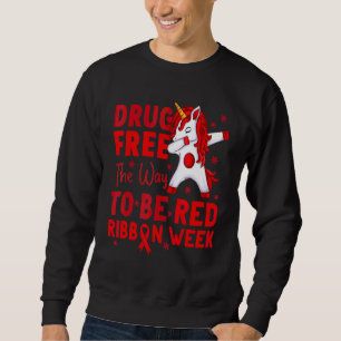 Drogfri Det är vägen att vara Red Ribbon Week medv Lång Ärmad Tröja