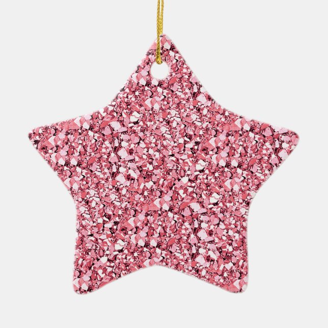 Drogzistor - rosa av ro-kvarts julgransprydnad keramik (Framsidan)