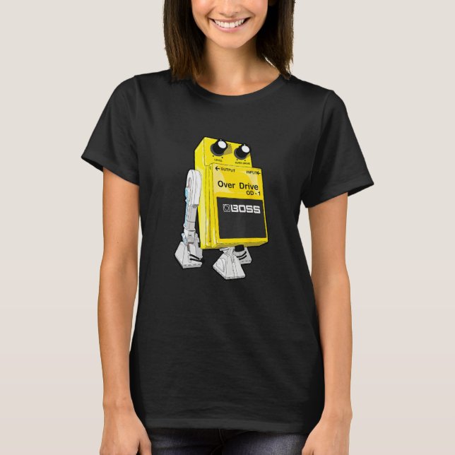 Droid pedal - guital pedal droid t shirt (Framsida)