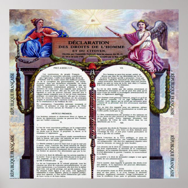 Droits de l'homme poster (Framsidan)