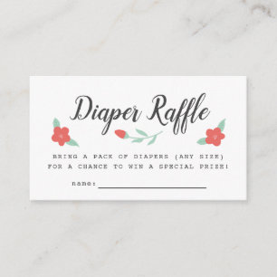 Dröjsmål för Blommigt av viskartad Rosa Raffle Bil Tilläggskort