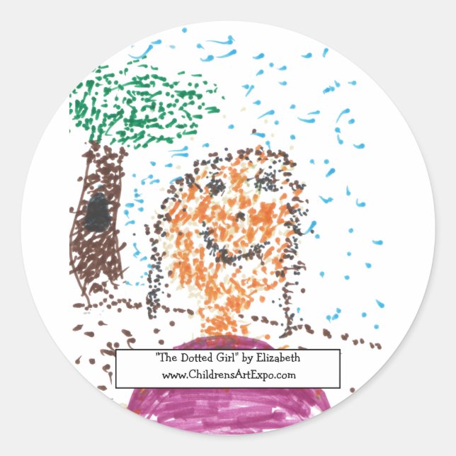 "Dröktunga"-fästare Runt Klistermärke (Framsida)