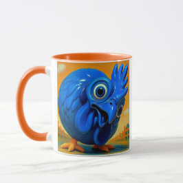 Drôle de poule bleue mugg