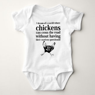 Dröm av en värld var hönor kan korsa vägen t-shirt