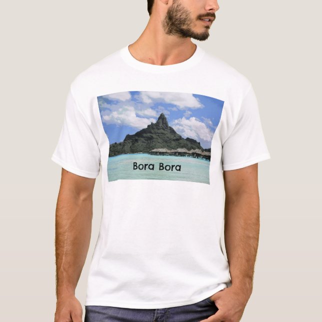 Dröm- bildande för semesterBora Bora Tahiti Atoll T-shirt (Framsida)