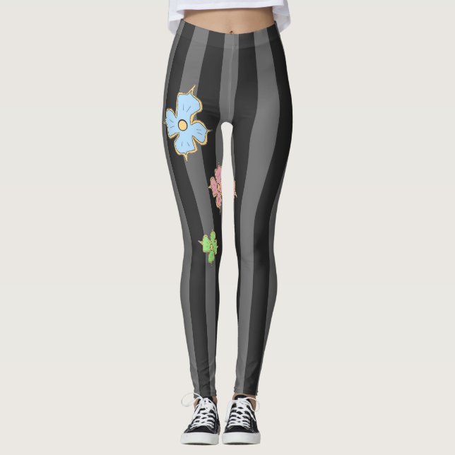 Dröm blom kaskadleggings leggings (Framsida)