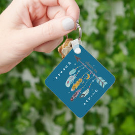Dröm Boho Tribal Infödd Anpassad Stam/Namn Nyckelring