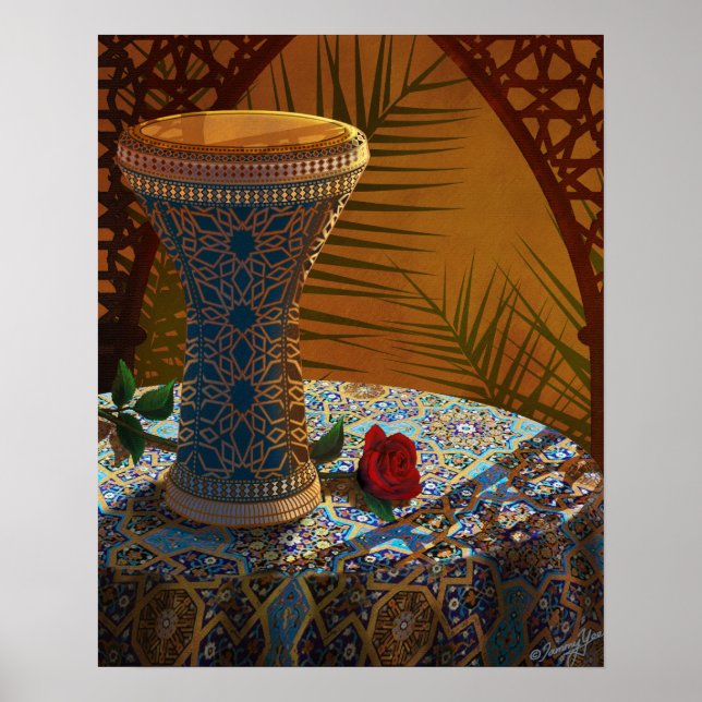 Drom, dans, levande (Doumbek) Poster (Framsidan)