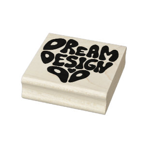 Dröm Design Gör Hand Lettering Typografi Stämpel