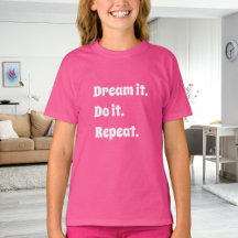 Dröm det gör det inspirerande citat rosa vitt