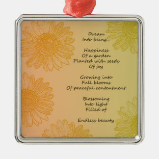 Dröm- dikt julgransprydnad metall