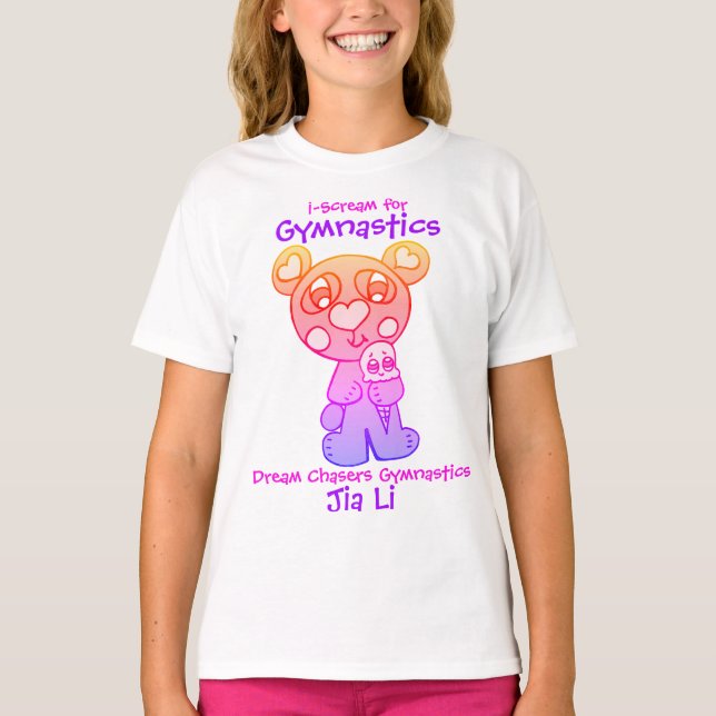 Dröm- eftersläckaregymnastiki-Skri utslagsplats T Shirt (Framsida)