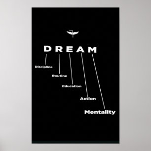 DRÖM, gåva för entreprenörer, motivationsaffisch Poster